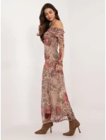 Šaty DHJ SK 18702 1.13P béžové Šaty DHJ SK 18702 1.13P béžové