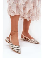 Dámske béžové baleríny - Marquiiz