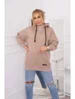 Zateplená mikina s polovičným zipsom tmavo béžová Zateplená mikina s polovičným zipsom tmavo béžová