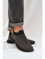 Wsuwane Buty Sportowe Damskie Ze Zdobieniem D&A TW121 Czarne