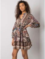 Šaty DHJ SK 15053.61 čierna a béžová