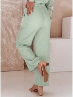Dámske nohavice so širokými nohavicami MILLIVIO green FashionStreet UY2662 Dámske nohavice so širokými nohavicami MILLIVIO green FashionStreet UY2662