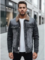 Pánska zateplená džínsová bunda čierna FashionStreet TX4725z