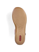 Pohodlné kožené sandále Rieker W RKR685 red