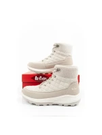 Lee Cooper dámske zimné športové topánky zimné trekkingové zateplené krémové dámske z eko kože