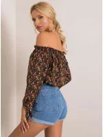 Blúzka D52211W10987A čierna a červená