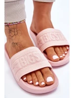 Damskie Modne Klapki Big Star LL274A157 Jasnoróżowe