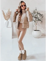 Dámska prešívaná zimná bunda SNOWLIKE s kapucňou svetlo béžová FashionStreet TY4931 Dámska prešívaná zimná bunda SNOWLIKE s kapucňou svetlo béžová FashionStreet TY4931