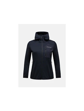 Dámska mikina PEAK PERFORMANCE W Utility Light Zip Hood, čierna Dámska mikina PEAK PERFORMANCE W Utility Light Zip Hood, čierna