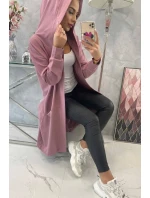 Tmavo ružová bunda oversize s kapucňou Tmavo ružová bunda oversize s kapucňou
