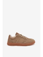 Zamszowe Sneakersy Damskie Big Star SS274675 HI-POLY SYSTEM Beżowe