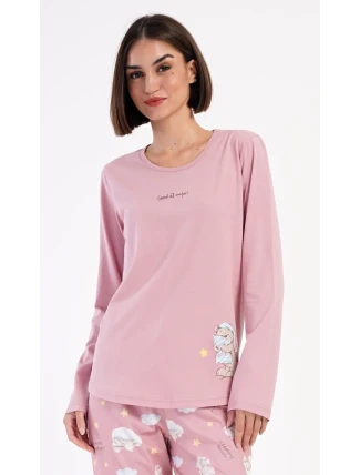 Dámske dlhé pyžamo Medveď s vankúšom