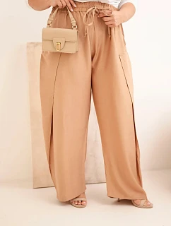 Dámske bavlnené nohavice nadmernej veľkosti s elastickým pásom Camel
