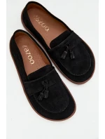 Kožené semišové barefoot mokasíny Zazoo 322 black Kožené semišové barefoot mokasíny Zazoo 322 black