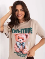 Tričko D12083AI02799A béžová