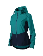 Dúhová bunda pre ženy smaragdová