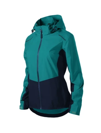 Dúhová bunda pre ženy smaragdová