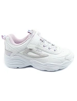 Fila Skye V detská športová obuv pre dievčatá na suchý zips white