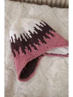 Dámska čiapka Nikol K405 white+bordeaux+pink