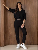 Dámska súprava s blúzkou a nohavicami, čierna, FashionStreet AY1239