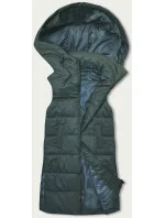 Tmavozelená dámska vesta s kapucňou (B8212-10) Tmavozelená dámska vesta s kapucňou (B8212-10)