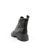 Lee Cooper dámske trapper topánky dámske zateplené kožené slingbacks čiernočervené dámske topánky