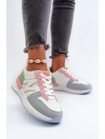 Sneakersy Damskie Z Eko Skóry Multikolor Kaimans