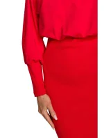 M690 Kombinované pletené šaty - čierne