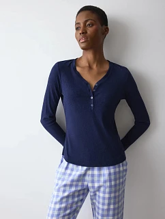 Svetr Mix & Match LSL Top modrý Blue – TRIUMPH