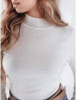 Dámsky sveter s polovičným rolákom TARLENA white FashionStreet MY2485 Dámsky sveter s polovičným rolákom TARLENA white FashionStreet MY2485
