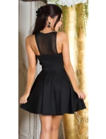 Dámske sexy mini šaty s priehľadným výstrihom 50226 Čierna - KouCla Dámske sexy mini šaty s priehľadným výstrihom 50226 Čierna - KouCla