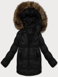 Dámska bunda bomber s kapucňou S'West black (B8280-1)