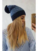 Bibiana fleecová čiapka K264 navy blue+jeans Bibiana fleecová čiapka K264 navy blue+jeans