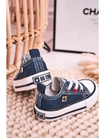 Dziecięce Klasyczne Niskie Trampki BIG STAR HH374195 Granatowe