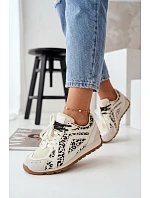 Dámske semišové kožené tenisky Big Star TT274548 White