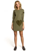 Dámska tunika z francúzskeho froté úpletu s vreckom v tvare srdca M053 - MOE