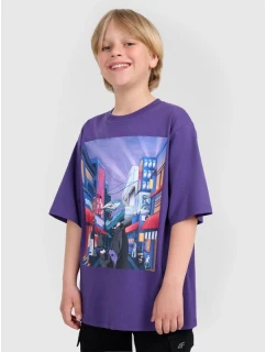 Chlapčenské tričko oversize s potlačou 4F 4FJRAW25TTSHM3061-51S