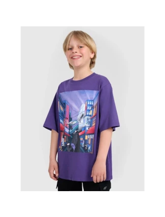Chlapčenské tričko oversize s potlačou 4F 4FJRAW25TTSHM3061-51S Chlapčenské tričko oversize s potlačou 4F 4FJRAW25TTSHM3061-51S