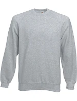 Fruit of the Loom Classic Raglan Sweat – raglánová mikina 16.2216, melírovaná šedá Fruit of the Loom Classic Raglan Sweat – raglánová mikina 16.2216, melírovaná šedá