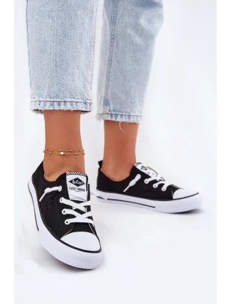 Materiałowe Trampki Damskie Lee Cooper LCW-25-02-3299L Czarne