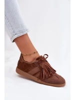 Dámské tenisky s třásněmi Hnědé Dorivelle