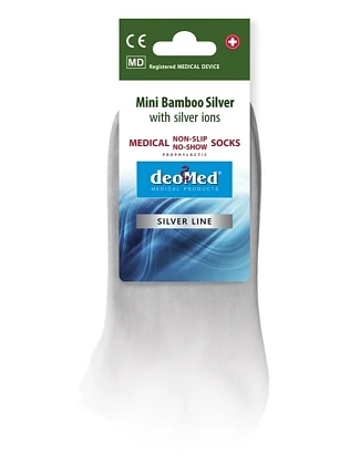 MINI BAMBOO SILVER protišmykové ponožky