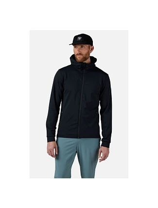 Pánska mikina ROSSIGNOL Mid Layer Thin Fz, čierna Pánska mikina ROSSIGNOL Mid Layer Thin Fz, čierna