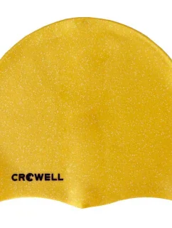 Crowell Recyklácia Pearl žltá silikónová plavecká čiapka farba 7