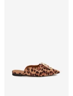 Dámské pantofle Mule s ozdobným zlatým detailem Panterka Galvella