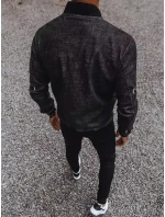 Pánska čierna bunda FashionStreet TX4107