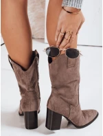 Dámske semišové kovbojské čižmy hnedé FashionStreet ZY1194 Dámske semišové kovbojské čižmy hnedé FashionStreet ZY1194