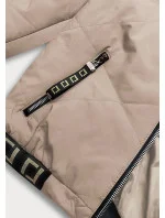 Béžová dámska bunda "bomber" (B8098-12)