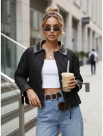 Dámska prechodná prešívaná bunda čierna FashionStreet TY5622