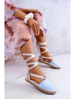 Damskie Wiązane Espadryle Big Star JJ274863 Niebieskie